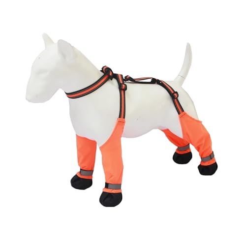 SHINROAD Regenstiefel für Hunde, Hosenträgerstiefel, rutschfest, wasserdicht, verstellbare Leggings für Winter, Schnee, Wandern, Haustierpfotenschutz, Outdoor-Schuhe, Orange, Größe XL SHINROAD Regenstiefel für Hunde, Hosenträgerstiefel, rutschfest, wasserdicht, verstellbare Leggings für Winter, Schnee, Wandern, Haustierpfotenschutz, Outdoor-Schuhe, Orange, Größe XL von SHINROAD