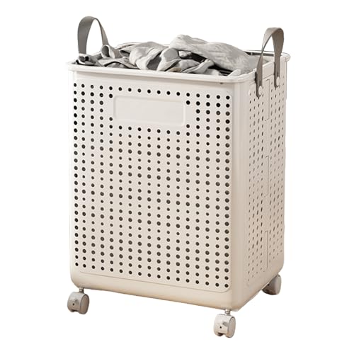 SHINROAD Robuster Wäschereikorb schmutziger Kleidung Korb große Kapazität mit Rädern wasserdichtem Stoff Organizer Griff atmungsaktive Netzlöcher für Familienzimmerlager Weiß L SHINROAD Robuster Wäschereikorb schmutziger Kleidung Korb große Kapazität mit Rädern wasserdichtem Stoff Organizer Griff atmungsaktive Netzlöcher für Familienzimmerlager Weiß L von SHINROAD