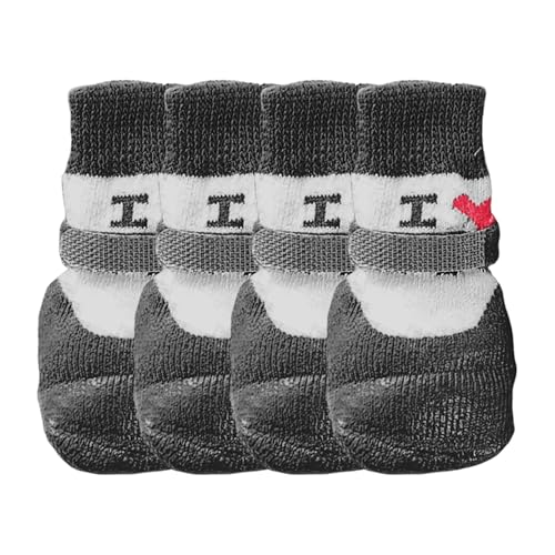 SHINROAD Schützende, wasserdichte Hundestiefel, Haustierschuhe für Hunde, 4 Stück, Anti-Rutsch-Stiefel, Pfotenschutz, Spazierengehen, Winter, weiche, bequeme Schuhe, Größe S, M, Schwarz, Größe L SHINROAD Schützende, wasserdichte Hundestiefel, Haustierschuhe für Hunde, 4 Stück, Anti-Rutsch-Stiefel, Pfotenschutz, Spazierengehen, Winter, weiche, bequeme Schuhe, Größe S, M, Schwarz, Größe L von SHINROAD