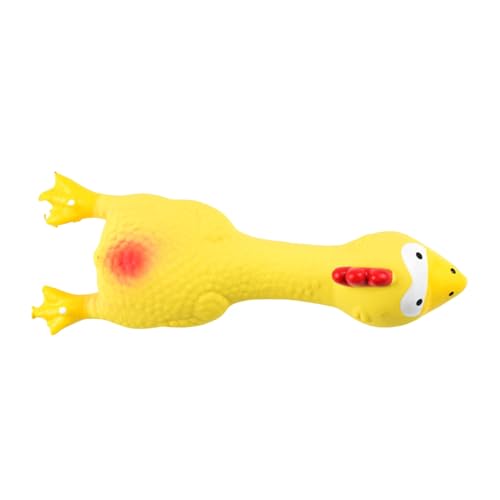 SHINROAD Zahnreinigung Haustier Spielzeug Bissfest Hund Latex Huhn mit Sound Langeweile Linderung Molar Lustig Quietschendes Gelb SHINROAD Zahnreinigung Haustier Spielzeug Bissfest Hund Latex Huhn mit Sound Langeweile Linderung Molar Lustig Quietschendes Gelb von SHINROAD