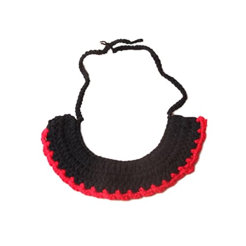 Strawberry Haustier-Halsband-Zubehör, gestrickte Krawatte, verstellbarer Riemen für kleine Tiere, niedliches Schleifen-Design, Rüschen-Dekoration, weich, atmungsaktiv, Halsbekleidung, Hühner, Rot Strawberry Haustier-Halsband-Zubehör, gestrickte Krawatte, verstellbarer Riemen für kleine Tiere, niedliches Schleifen-Design, Rüschen-Dekoration, weich, atmungsaktiv, Halsbekleidung, Hühner, Rot von SHINROAD