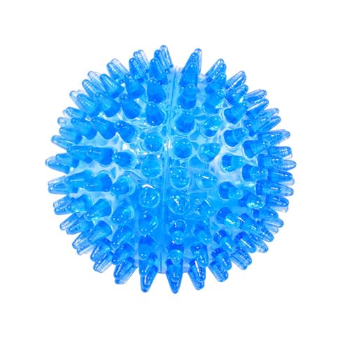 Tpr Material Hundespielzeug Kauspielzeug Kauspielzeug Quietschender Kauen Sound Ball Sichere Zahnreinigung Interaktive Welpenbälle Trainingsspielzeug für Langeweile Linderung Dental Blau von SHINROAD