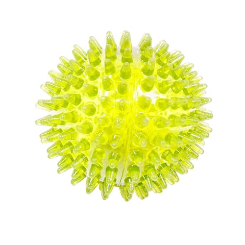 Tpr Material Hundespielzeug Kauspielzeug Kauspielzeug Quietschender Kauen Sound Ball Sichere Zahnreinigung Interaktive Welpenbälle Trainingsspielzeug für Langeweile Linderung Dental Gelb von SHINROAD