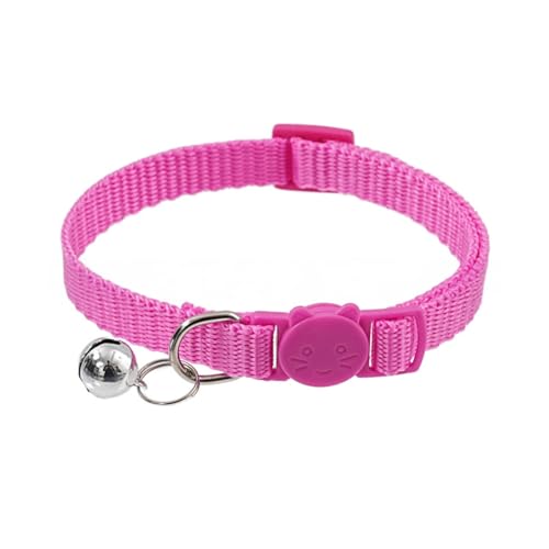 Verstellbares Katzenhalsband mit Schnellverschluss-Sicherheitsmanschette, weiches Nylon-Design, bunte Optionen, ausbruchsichere Passform, bequeme Katzen, Rosenrot von SHINROAD