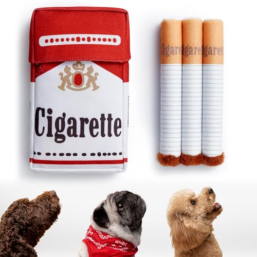 SHIQUAN Hundezigaretten Spielzeug, Hundespielzeugs Quietschend,Interaktives Hundespielzeug,lustiges Kichern, Plüsch-Hundespielzeug für kleine, mittelgroße und große Hunde von SHIQUAN