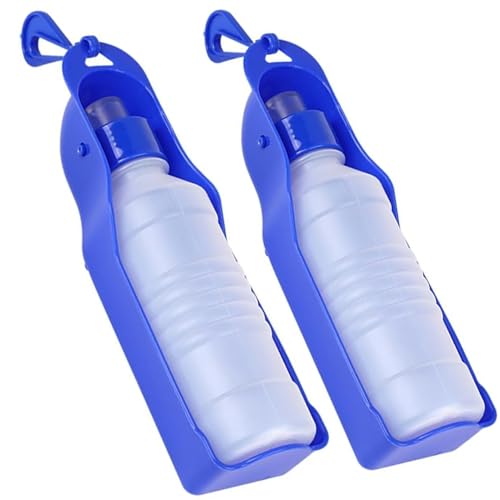 SHITOOMFE 2pcs 8,45 oz Faltbare tragbare Hundwasserflaschen - Wanderwasserspender für kleine Hunde und Welpen von SHITOOMFE