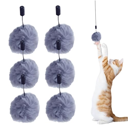 6PCS Cat Tree Ersatzteile Interaktive Katzenspielspielzeug Ersatz hängende Kitty Baumlingspielzeug für Kratzerpfosten und Türme von SHITOOMFE