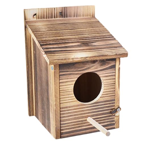 Birdhouse, Vogelhaus, 7x7x9 Zoll kreatives natruales Holz Vogelhäuser mit runden Loch für kleine Vögel im Freien Garten Ornamente von SHITOOMFE
