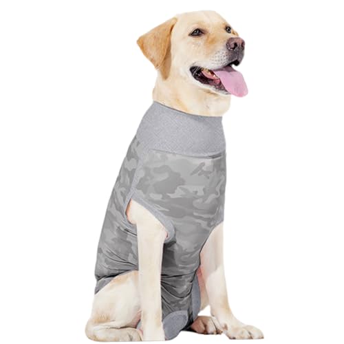 SHITOOMFE Hundeanzug für die Erholung der Operation, weicher atmungsaktiver Hundewiederherstellung, Anti-Lick-Operationstesie für weibliches und männliches Haustier, L. SHITOOMFE Hundeanzug für die Erholung der Operation, weicher atmungsaktiver Hundewiederherstellung, Anti-Lick-Operationstesie für weibliches und männliches Haustier, L. von SHITOOMFE