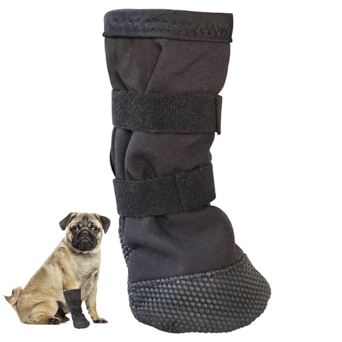 Hundestiefel wasserdicht, Hundefuge, wasserdichte Nicht-Rutsch-Hilfsmittel-Wiederherstellungssocken mit einstellbaren Gurten, um Kratzen zu verhindern, beißen, klei von SHITOOMFE