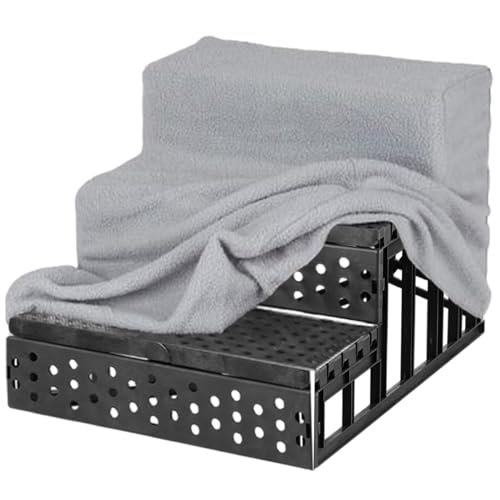 Hundetreppe für Bett, Haustierrampe, 3 Stufe Nicht-Schlupf-Hundetreppe mit abnehmbar Hundetreppe für Bett, Haustierrampe, 3 Stufe Nicht-Schlupf-Hundetreppe mit abnehmbar von SHITOOMFE