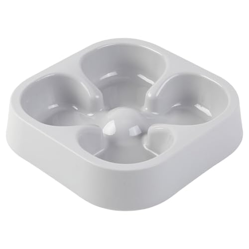 Langsame Hundwasserschale, Hundegiergerichte zum langsamen Essen, Anti-Choking-sicheren Plastikfutterschalen, vierblattkabeln geformte Futterbogen für Innenkatze Haustier von SHITOOMFE
