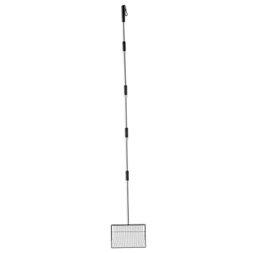 SHITOOMFE Chicken Scooper für Poop, Chicken Poop Scooper 9.8x6.7x2 5 Abschnitte Abnehmbarer Long Griff Edelstahl für von SHITOOMFE