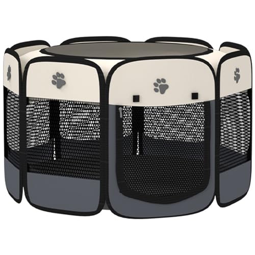 Tragbarer Spielstall für Hunde, tragbarer Haustier -Playpen, 29x17 Faltbarer Pflegekomfort belüftet für Hunde Katzen Innenräume Tragbarer Spielstall für Hunde, tragbarer Haustier -Playpen, 29x17 Faltbarer Pflegekomfort belüftet für Hunde Katzen Innenräume von SHITOOMFE