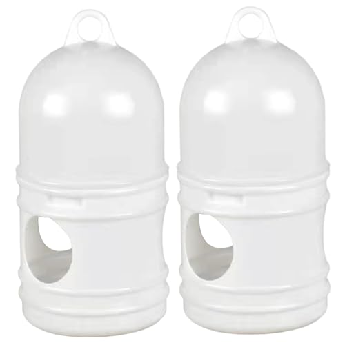 Vogelwasserspender 2pcs 1l Plastikpaarung Wasserer Hanging Vogel Wasserfuttermittel für Käfig Haustier Papagei Grüße Wachteln Hühner leicht zu reinigen zu reinigen von SHITOOMFE