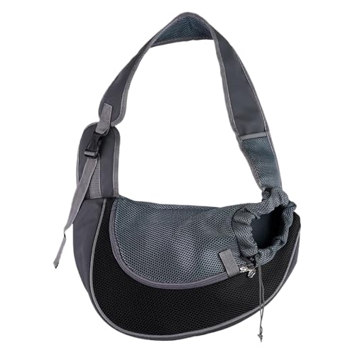 SHITOOMFE Welpenschlinge atmungsaktivem Mesh Hundeträger-Schlinge, Freisprech-Crossbody-Design mit verstellbarem Riemen, für kleine Hunde 3,5-6,5 kg, leicht und komfortabel von SHITOOMFE