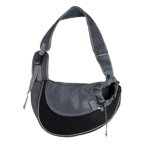SHITOOMFE Welpenschlinge atmungsaktivem Mesh Hundeträger-Schlinge, Freisprech-Crossbody-Design mit verstellbarem Riemen, für kleine Hunde unter 4 kg, leicht und komfortabel von SHITOOMFE