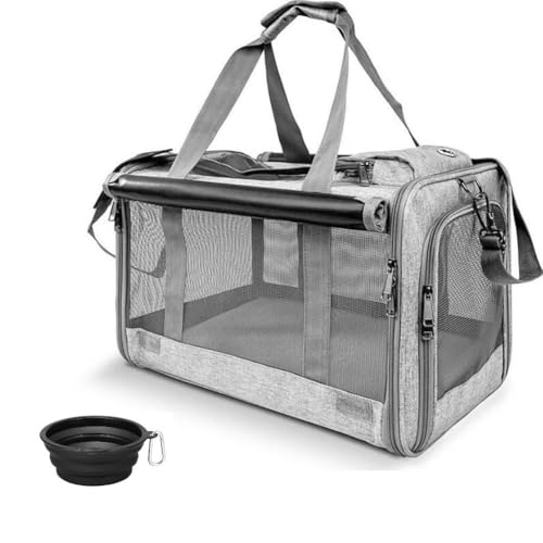 SHJOEE Transportbox für Hund Katze Faltbar Hundebox Atmungsaktiv Hundetasche Oxford Reisetasche für große Katzen und Welpen Outdoor Haustiertransportbox für Auto,Zug,Tierarzt,Reisen,Zuhause (Grau) SHJOEE Transportbox für Hund Katze Faltbar Hundebox Atmungsaktiv Hundetasche Oxford Reisetasche für große Katzen und Welpen Outdoor Haustiertransportbox für Auto,Zug,Tierarzt,Reisen,Zuhause (Grau) von SHJOEE