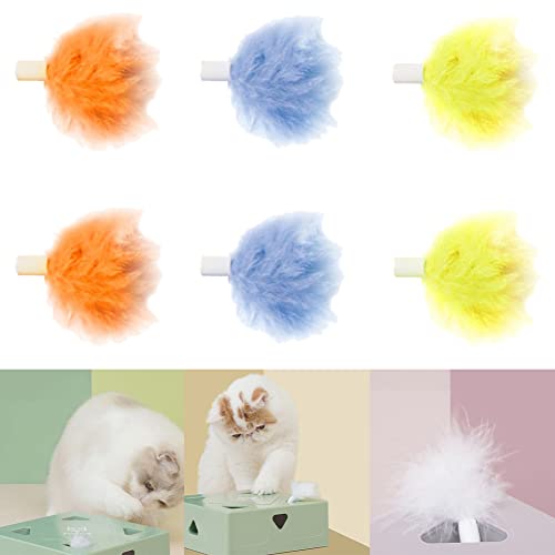 SHOPANTS 6 Ersatzfedern für Interaktives Katzenspielzeug Magic Box Ambush Funny Cat Feather Federspielzeug Intelligenzspielzeug für Katzen Spiele SHOPANTS 6 Ersatzfedern für Interaktives Katzenspielzeug Magic Box Ambush Funny Cat Feather Federspielzeug Intelligenzspielzeug für Katzen Spiele von SHOPANTS