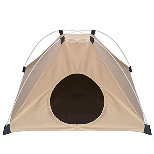SHPEHP Pop Up Dog Shelter Wetterbeständiges Hundezelt für Schatten und UV-Sonnenschutz - Perfekt für Garten, Camping, Strand und im Freien! (Pink, blau, Khaki)-Khaki von SHPEHP