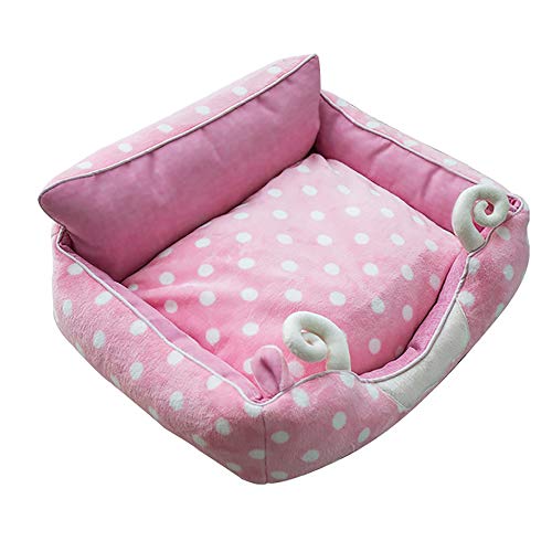 SHPEHP Sofa Pet Bed | Hundebett | Winter Warm Pet Bed, herausnehmbar und waschbar, mit herausnehmbarem Kissen für Hunde und Katzen - (3 Farben, 3 Größen)-Pink-S von SHPEHP
