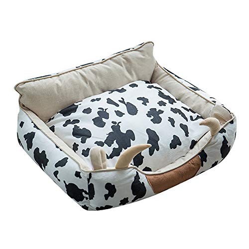 SHPEHP Sofa Pet Bed | Hundebett | Winter Warm Pet Bed, herausnehmbar und waschbar, mit herausnehmbarem Kissen für Hunde und Katzen - (3 Farben, 3 Größen)-Whiteblack-S von SHPEHP