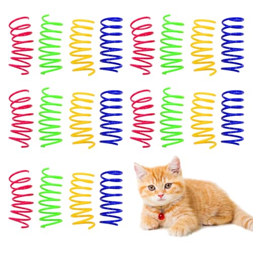 20 Stück Spirale Spielzeug Katze,Katzenspielzeug Federn,Kunststoff Katzen Spielzeug für Katze,Kreatives Feder Federspielzeug Cats Toys,Interaktives Spielzeug für Katzen Beschäftigung,Spiralen Katzen 20 Stück Spirale Spielzeug Katze,Katzenspielzeug Federn,Kunststoff Katzen Spielzeug für Katze,Kreatives Feder Federspielzeug Cats Toys,Interaktives Spielzeug für Katzen Beschäftigung,Spiralen Katzen von SHPUJUN