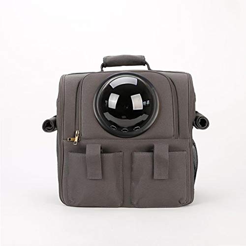 Hundetragetasche, atmungsaktiv, Raumkapsel, Astronaut, Blase, Reisetasche, Transport, niedlich, kleine Hunde, Katzen, Haustier-Rucksack, Haustier-Tragetasche (Farbe: Grau) von SHQ