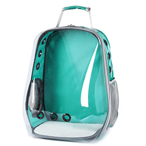 Hundetragetasche, tragbarer Haustier-Rucksack, Welpentasche, Welpentasche, Reiserucksack, Kapseltasche für kleine Katzen, Welpen, Outdoor-Käfig, atmungsaktive Haustier-Tragetasche (Farbe: Grün) von SHQ