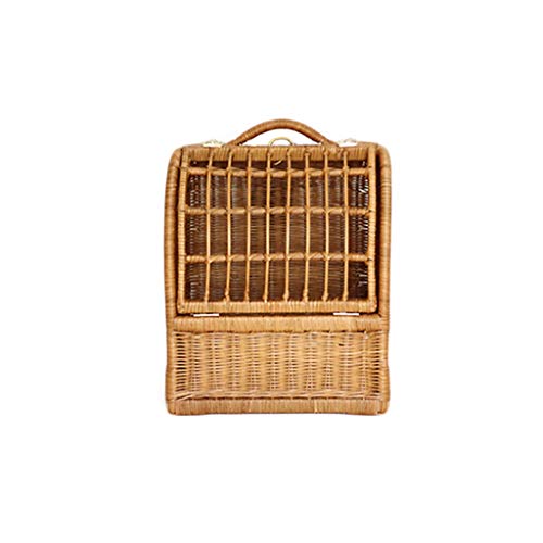 Hundetragetasche aus Rattan, Haustier-Rucksack, Haustier-Tragetasche, großer Platz, Haustier-Tragetasche, Rucksack für Katzen und kleine Hunde, Outdoor-Handtasche, Haustier-Tragetasche Hundetragetasche aus Rattan, Haustier-Rucksack, Haustier-Tragetasche, großer Platz, Haustier-Tragetasche, Rucksack für Katzen und kleine Hunde, Outdoor-Handtasche, Haustier-Tragetasche von SHQ