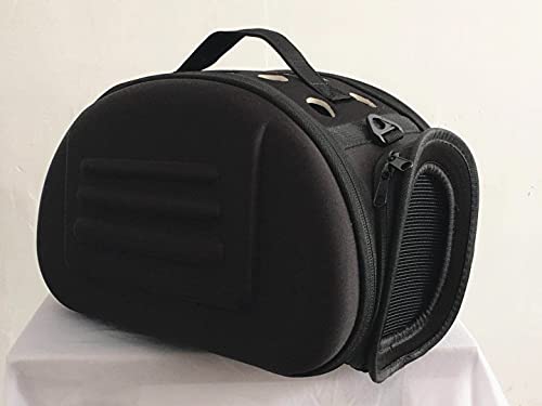 Hundetragetasche für Haustiere, einfarbig, tragbar, faltbar, atmungsaktiv, Katzentasche, Haustiernest, Haustiertragetasche (Farbe: S, Schwarz) von SHQ