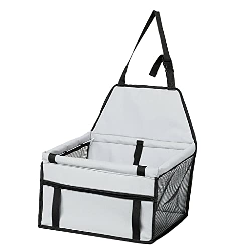 Katzenhaus Haustier-Transporttasche, Hundebox Transportbox Komfort-Transportbox Weiche Reisetasche Hundebett (Farbe: Grau) von SHQ