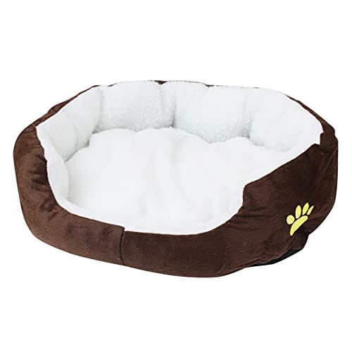 Katzenhaus-Hundebett, waschbar, Plüsch, warm, weich, Hundesofa, Katzenstreu, Schlafbetten, superweiches Haustierbett, Kissenmatte, tragbares Katzenbedarf, Hundebett (Farbe: Marineblau) von SHQ