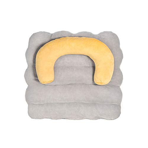 Katzenhaus aus weicher Mikrofaser, Schlafsack, Hundehütte, Katzenwelpe, Sofa, Bett, Haustierhaus, Winter, warme Betten, Kissen, überlegener Komfort, Hundebett (Farbe: Grau) von SHQ