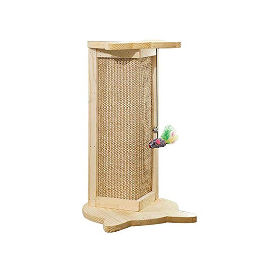 Katzenkratzbrett für Boden oder Wand, platzsparend, langlebiges Sisalbrett, Kratzbrett für Kätzchen, Katzenkratzer (Farbe: Gelb) von SHQ