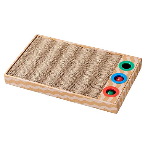 Katzenkratzer, gewellt, Wellpapier, Katzenkratzbrett, Schleifnägel, interaktiver Schutz, Möbel, Katzenspielzeug, Katzenkratzen (Größe: 45285 cm) von SHQ