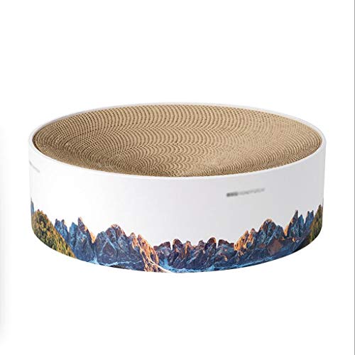 Katzenkratzer, rund, Karton, langlebig, Katzenkratzliege, Kratzbett mit Katzenminze, Katzenkratzkissen, Loungebett, Katzenkratzen (Größe: 4612 cm) von SHQ