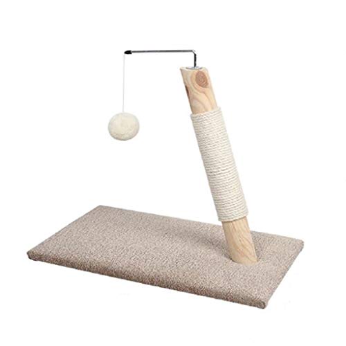 Kratzbaum, Kratzbaum, Katzenkratzbaum, mit natürlichem Sisalseil und weichem, glattem Plüsch, junge und erwachsene Katzen, Kratzbaum (Farbe: Beige) von SHQ