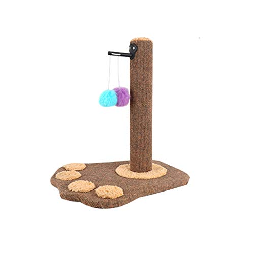 Kratzbaum für Katzen, kurzer Plüsch-Kratzbaum, interaktives Spielzeug, Katzenkratzbaum mit hängendem Ball, Katzenturm (Farbe: A) von SHQ