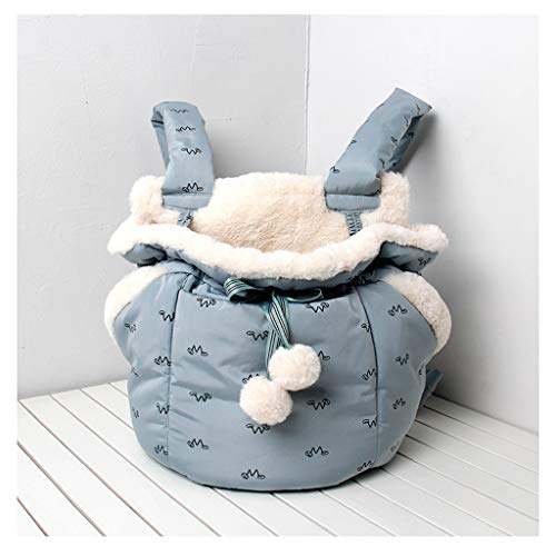 SHQ Hundetragerucksack Tragetaschen Tragbarer Haustierrucksack Atmungsaktiver Outdoor-Haustier-Schulterrucksack für Hund Katze Reiseverpackungstasche Haustierträger (Farbe: Blau) von SHQ