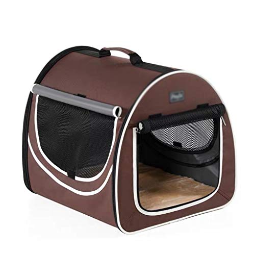 SHQ Hundetragetasche, Haustier-Rucksack, Kuriertasche, Reisetasche, Katze, Hund, atmungsaktiv, Haustier-Handtasche, Grifftasche für den Außenbereich (Farbe: Braun) von SHQ