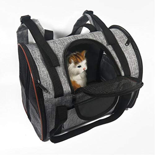 SHQ Hundetragetasche, atmungsaktiver Haustier-Rucksack, tragbare Hundetasche, atmungsaktiver Hunderucksack, große Kapazität, Katzentragetasche, Outdoor-Reisen, Haustier-Tragetasche von SHQ