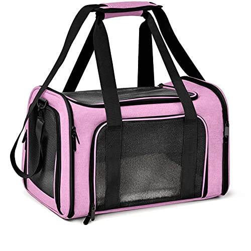 SHQ Hundetragetasche Katzenrucksack mit Netzfenster, atmungsaktive Haustiertasche, Katzentransportbox, Outdoor-Reisen, zusammenklappbarer Kofferträger für Katzen, Haustiertrage (Farbe: Rosa, 50 x 34 x SHQ Hundetragetasche Katzenrucksack mit Netzfenster, atmungsaktive Haustiertasche, Katzentransportbox, Outdoor-Reisen, zusammenklappbarer Kofferträger für Katzen, Haustiertrage (Farbe: Rosa, 50 x 34 x von SHQ