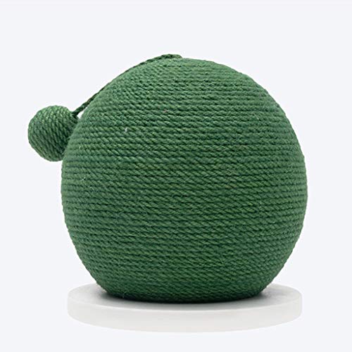 SHQ Katzenbaum, Katzenkratzbaum, lustiger Kaktus-Kratzbaum, Haustier-Kratzbaum, interaktives Spielzeug, Katzenkratzbaum mit hängendem Ball, Katzenturm (Farbe: Weiß) von SHQ