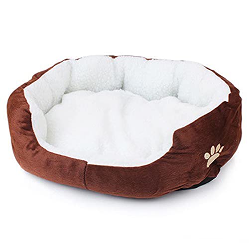 SHQ Katzenhaus-Hundebett, waschbar, warm, rund, für Welpen, Kätzchen, Haustierprodukte, Hundekissen, Hundebett (Farbe: E) von SHQ
