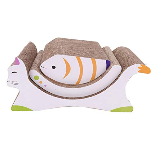 SHQ Katzenkratzer, 3-in-1, vertikaler Katzenkratzer und Lounge, passend für alle Katzen, Katzenmöbel, Wellpapier, Katzenkratzen, Kätzchenschaber, Katzenkratzen (Farbe: A) von SHQ