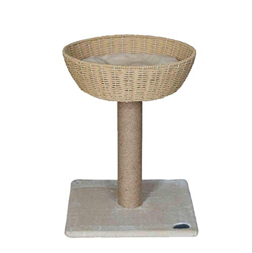 SHQ Kratzbaum, Kratzbaum, Katzenkratzbaum, Klettergerüst, Möbel für Kitty, Kletterhaus, Katzenspielturm, Aktivitätszentrum, Katzenturm (Farbe: Beige) von SHQ