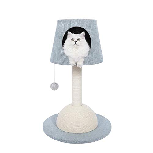 SHQ Kratzbaum mit Hängematte, Katzenbaum, Lounge-Möbel, ideal für Kätzchen und große Kätzchen, Katzenkratzbaum, Katzenturm (Farbe: Blau) von SHQ