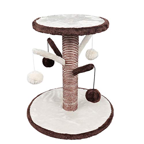 SHQ Kratzbaum mit Katzenbett, Sitzstange, Katzenbaum, Kletterturm, Aktivitätszentrum, Katzenspielrahmen für Katzen, Katzenspielzeug, Ball, Katzenturm (Farbe: A) von SHQ
