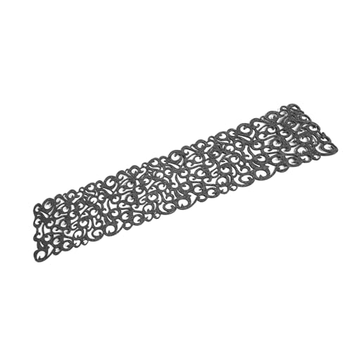 SHUAIGUO 7 Farb Filztisch Runner Placemat Rechteck Form Hellgrünes Tischdekoration (Dunkelgrau) von SHUAIGUO
